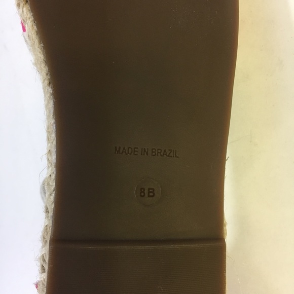 Jasper & Jeera Pink Khaki striped espadrilles NEW - Picture 8 of 8